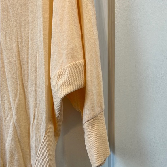 Bordeaux Semi Sheer Peachy Orange Dolman Sleeve Boxy Fit Blouse - Size Small - Picture 5 of 10